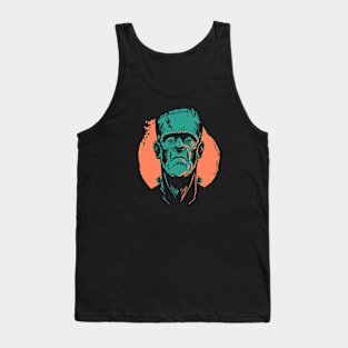 Creepy Frankenstein Face // Classic Halloween Monster Tank Top